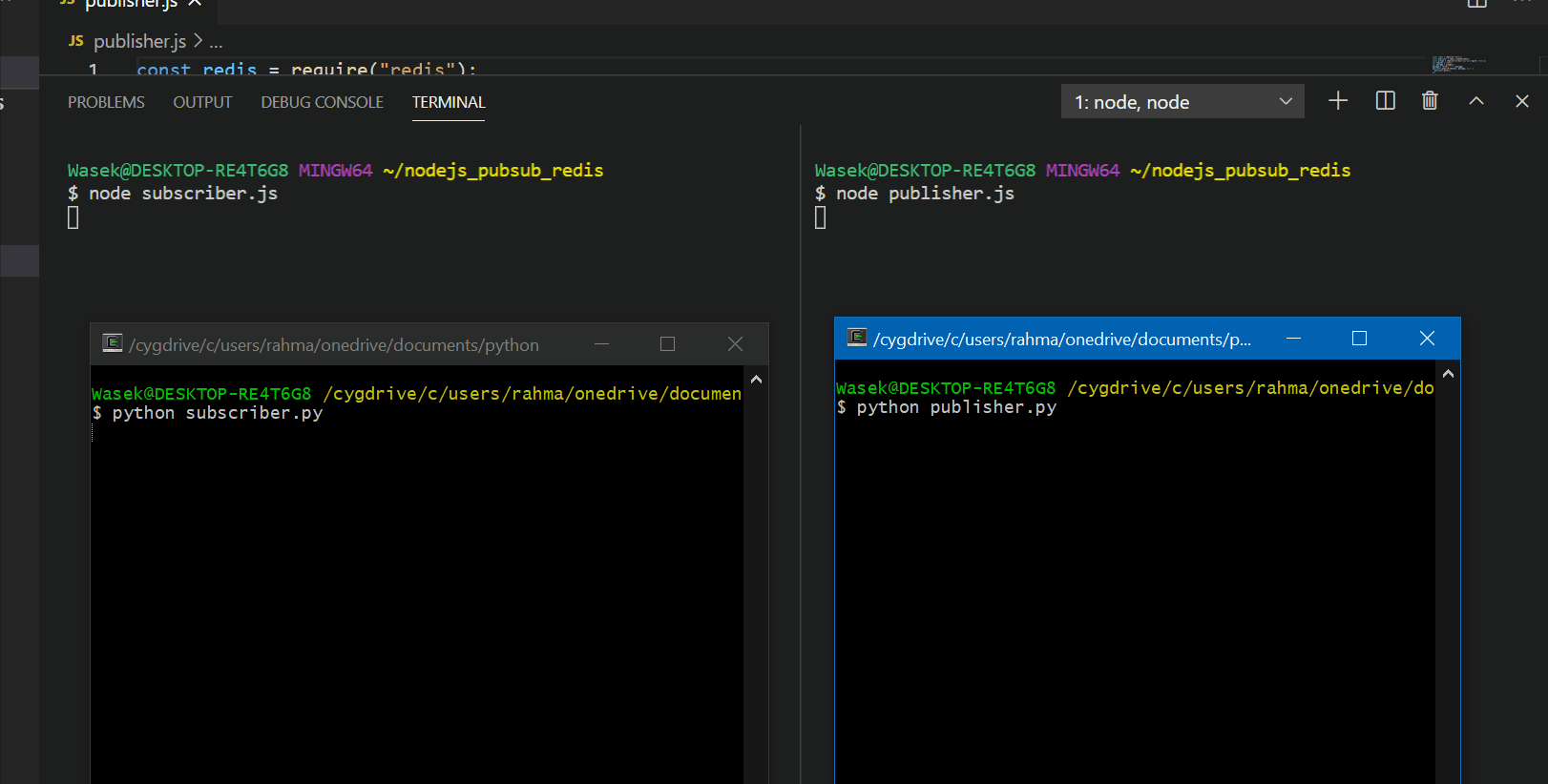 Easy real-time messaging system with Python and Nodejs (Redis Pub/Sub ...
