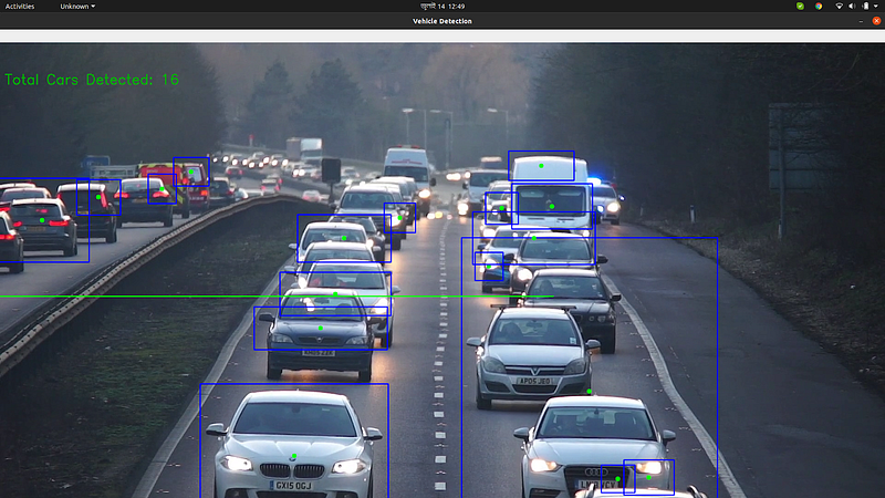 Vehicle Detection and Counting Project — OpenCV Python