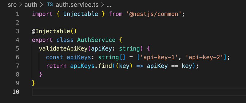 Nest.js — Authenticate with both API Key and JWT
