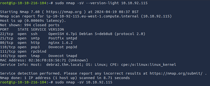Nmap Post Port Scans | Tryhackme Walkthrough