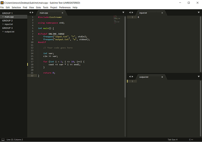 How to setup Sublime Text for C++ Competitive Coding