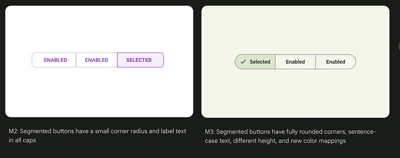 Segmented Buttons Compose Material 3