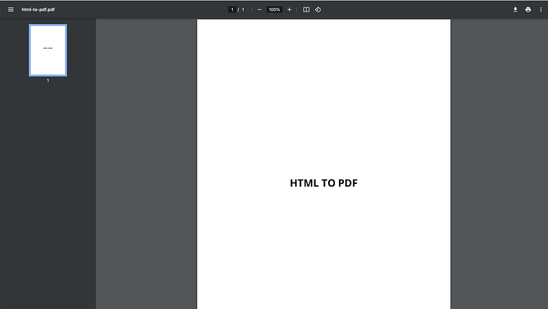 HTML to PDF using Typescript & AWS Lambda