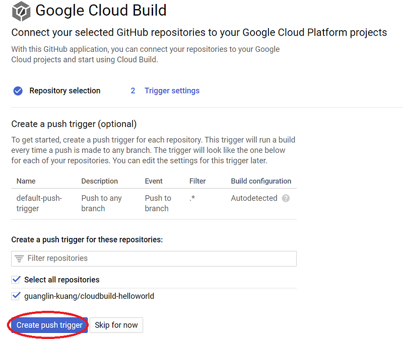 Build a Docker image with Cloud Build in Google Cloud Platform.