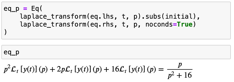 Using Laplace Transforms in Python to Solve Differential Equations