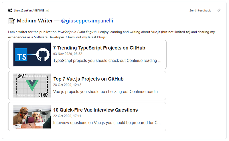 How to Showcase Your Medium Stories on GitHub