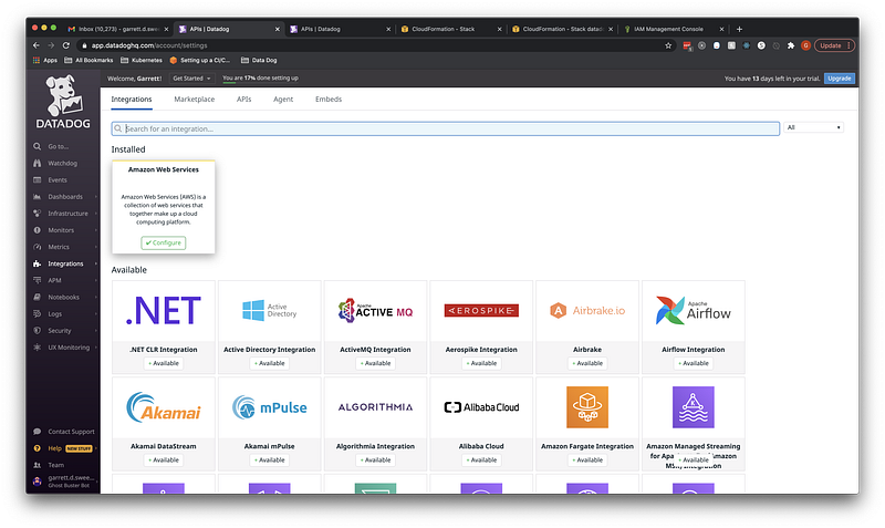 Step By Step with Pictures: Installing the Datadog AWS Integration and ...