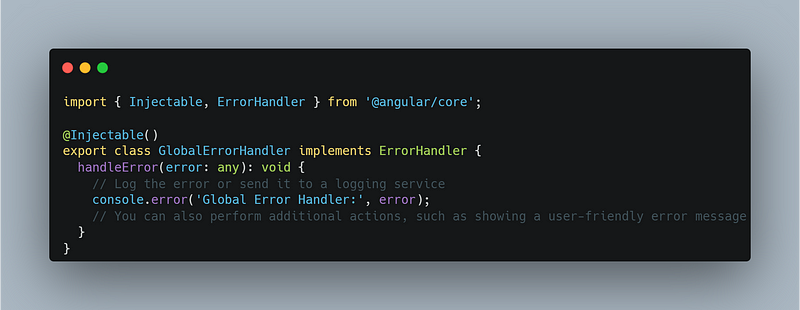 Global level Error Handling in Angular