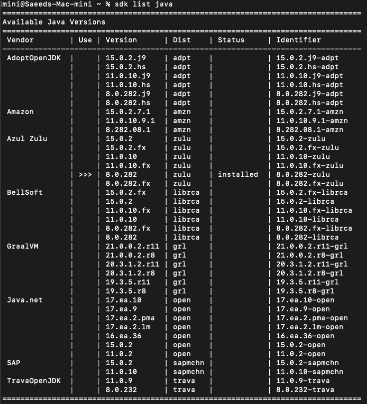 How to install x86 and Arm JDKs on the Mac M1 (Apple Silicon) using SDKMAN!