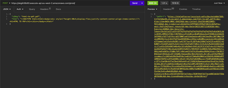HTML to PDF using Typescript & AWS Lambda