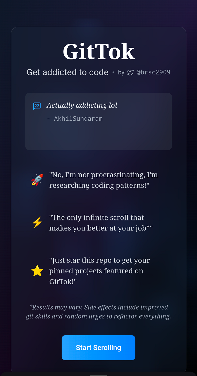 My Friend Built a Tool That Turns GitHub Into TikTok, and I Hope It ...