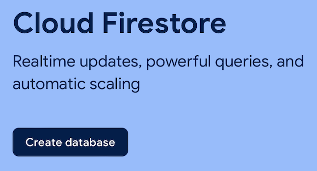 Setup of a Cloud Firestore Database tutorial (step by step)