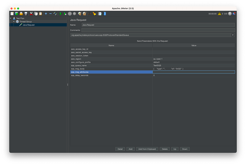 AWS Lambda load testing with JMeter