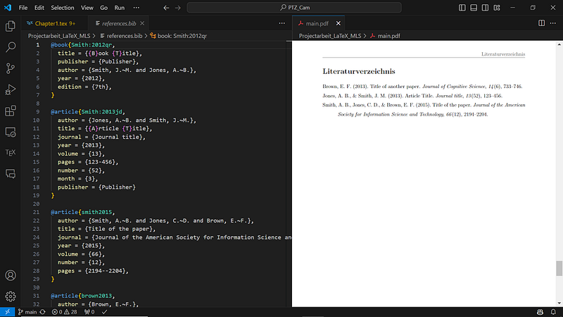 Using LaTeX with VS Code and GitHub