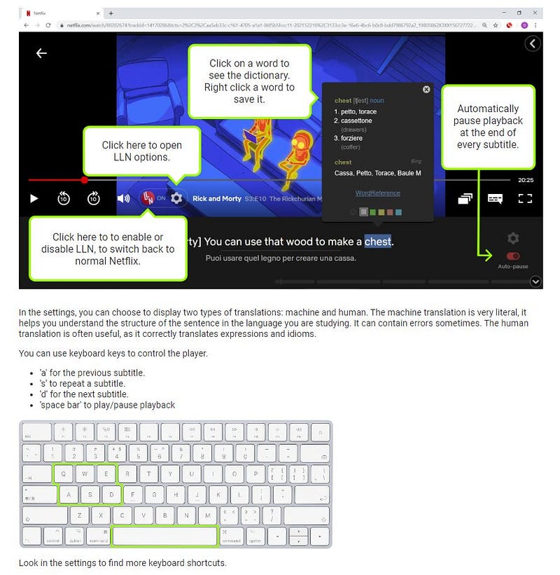 Lln Input How to Learn any Language using The LLN Chrome extension