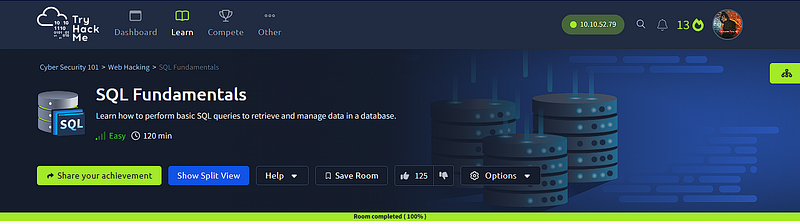 SQL Fundamentals — Tryhackme Walkthrough