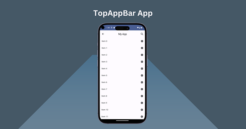 How to add Top App Bar to Android application project