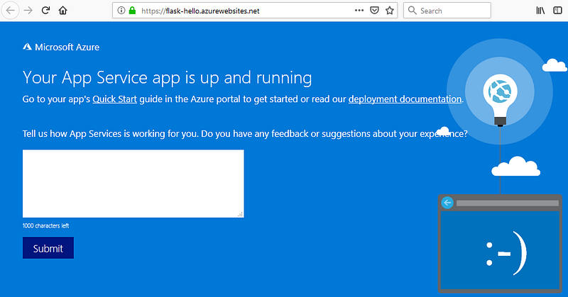 Deploy your Flask app on Azure in 3 easy steps