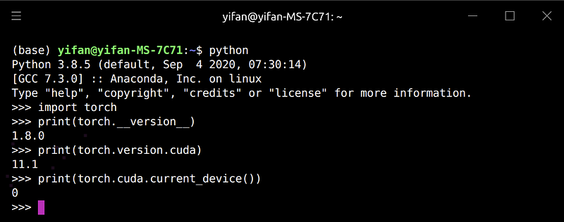 Install CUDA 11.2, cuDNN 8.1.0, and python 3.9 on RTX3090 for deep learning