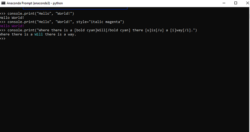 Rich: Beautiful Text Formatting in Python