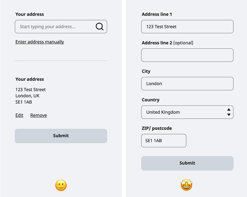 Best practices for address form design