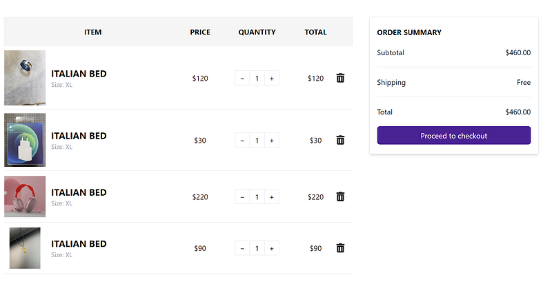 How to Build a Responsive Shopping Cart in React Using Tailwind CSS and ...