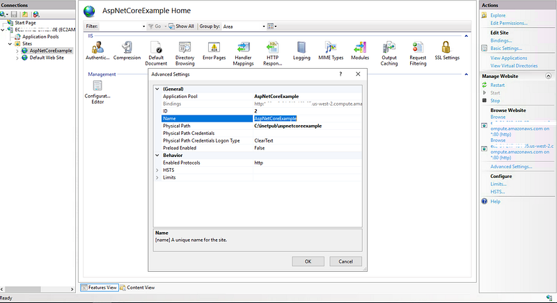 Build and deploy an ASP.NET core app running on IIS using Azure pipelines