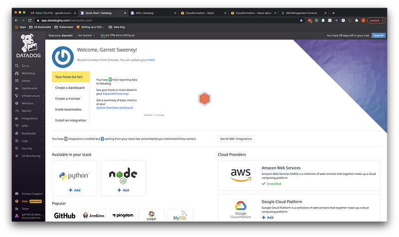 Step By Step with Pictures: Installing the Datadog AWS Integration and ...