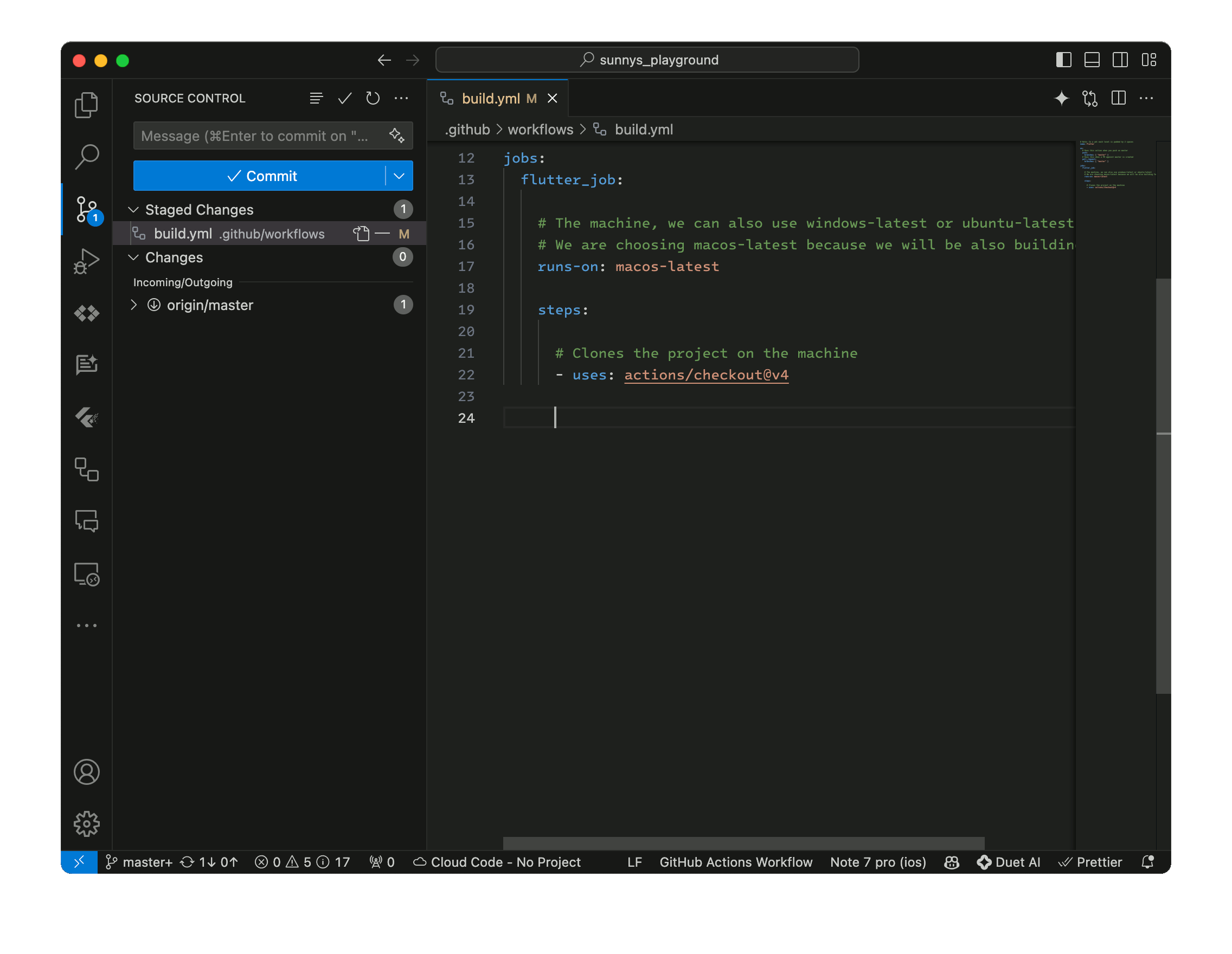 Minimal CI CD setup with Flutter and Github Actions — Part 1