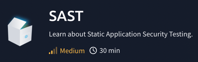 SAST TryHackMe Writeup | THM Walkthrough