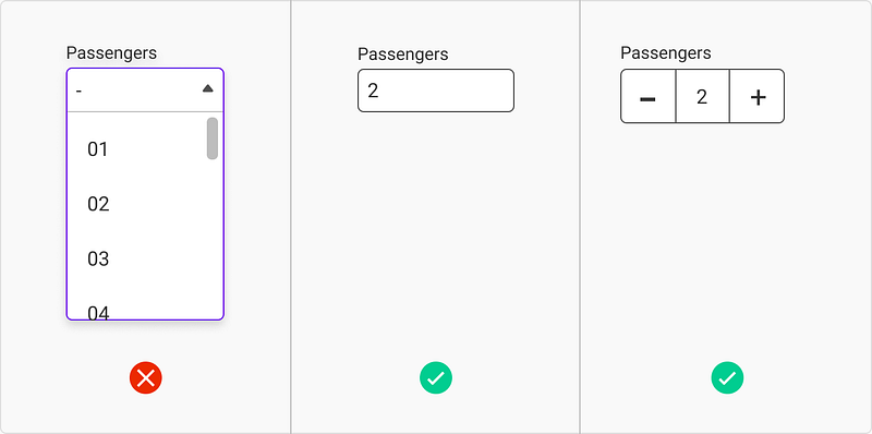 UI cheat sheet: dropdown field