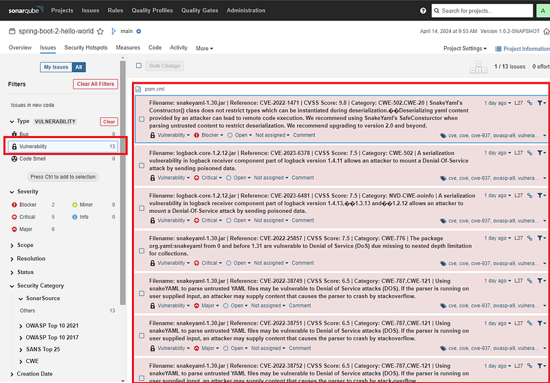 SonarQube & OWASP Dependency Check for Java