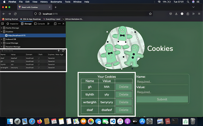 How to Store Cookies in React.js(with Vite)