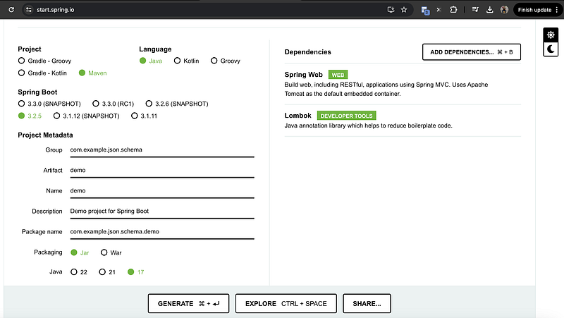 JSON Schema Validator using Java SpringBoot.