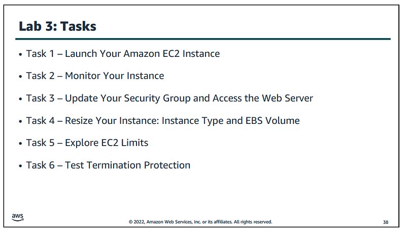 Lab 3 : Introduction to Amazon EC2— Module 6#Section 1 — AWS Cloud ...