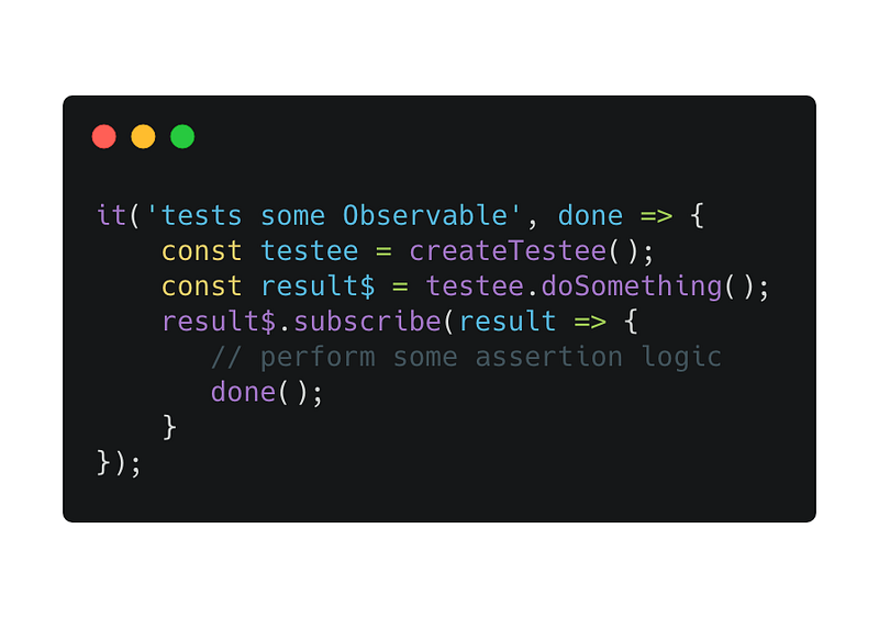 How to test Observables