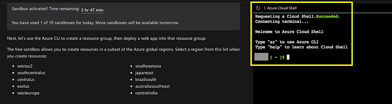 Guide: Building a Website with Azure Sandbox and Azure CLI