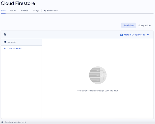 Setup of a Cloud Firestore Database tutorial (step by step)