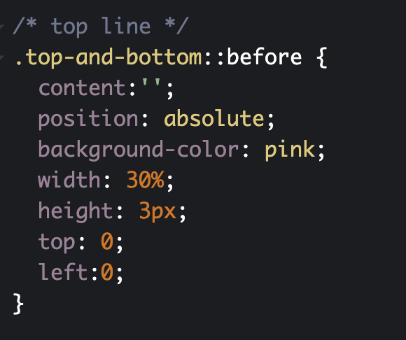 Creating Border Lines using Pseudo Elements in CSS