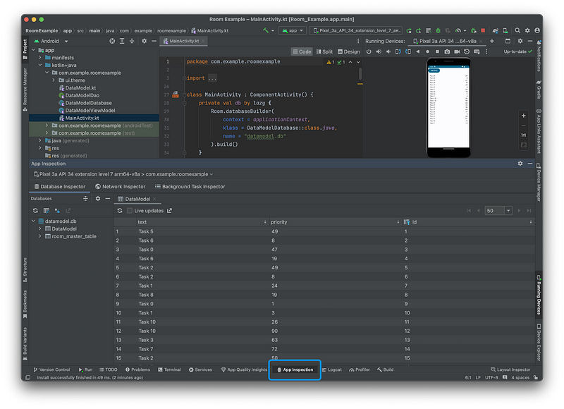 Intro to Room using Jetpack Compose