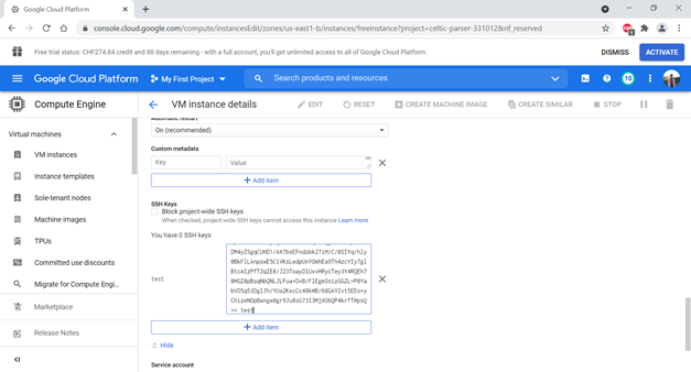 Connect to a free virtual machine on Google Cloud with MobaXterm and ...