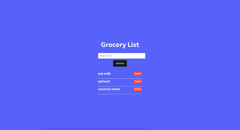 Build Your Own Grocery List: A Simple CRUD Application in JavaScript