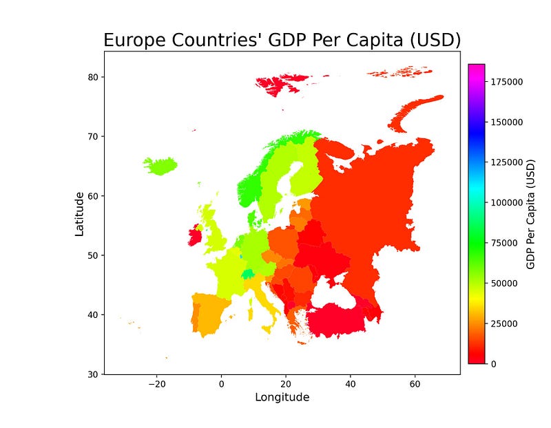 Create maps with Geopandas and customize them with Matplotlib in Python