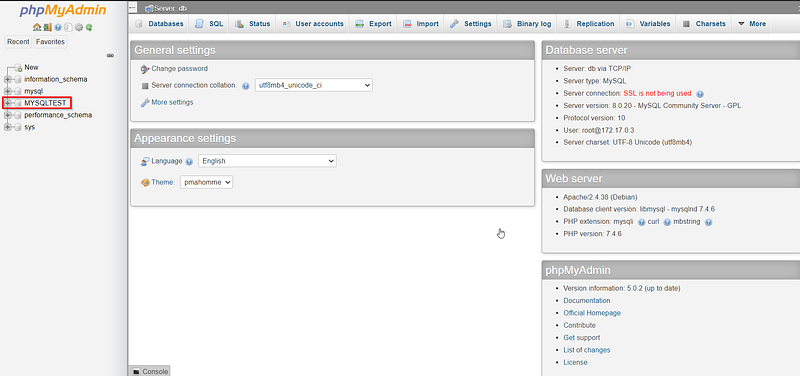 Connect to MySQL running in Docker container from a local machine