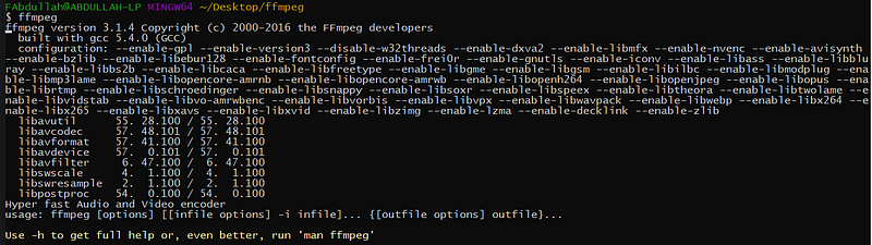 Setup / Install / Configure FFmpeg binariesin Windows and Convert Video ...