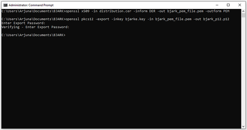 Creating an Apple Provisioning Profile and a .p12 Certificate using OpenSSL