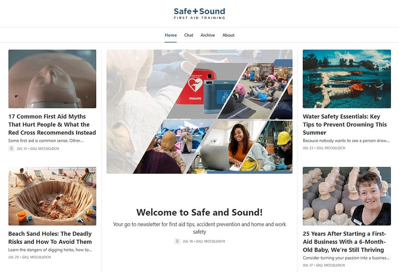 Safe and Sound: A First Aid and Safety Newsletter on Substack