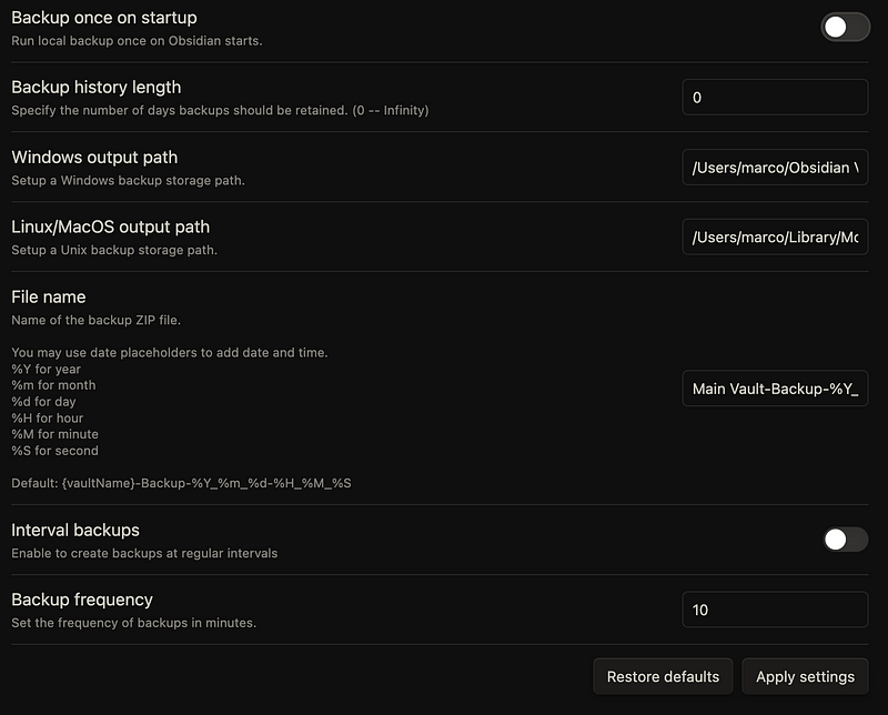 How To Backup Your Obsidian Vault (Local Version)