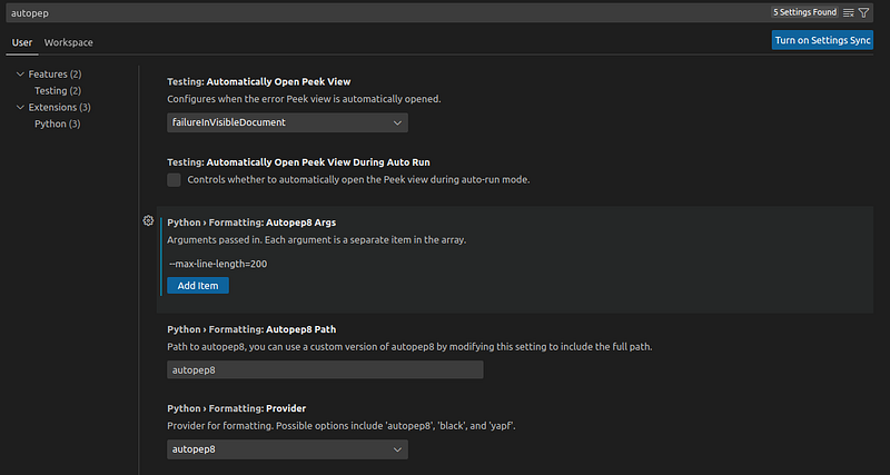 Prevent wrapping for Python VSCode