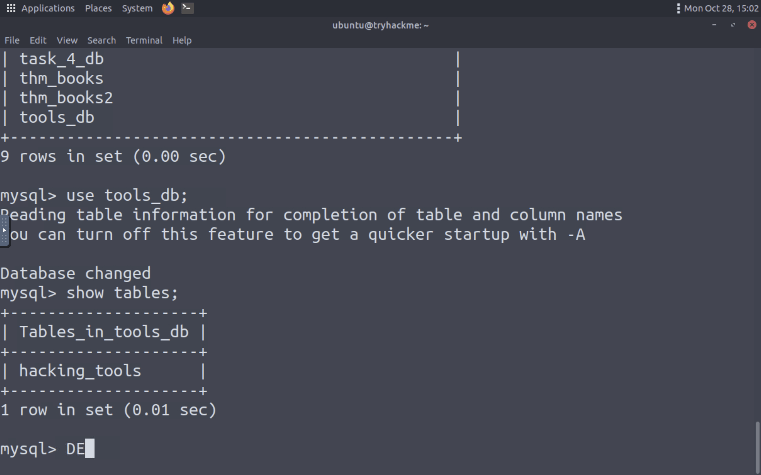 SQL Fundamentals [CyberSecurity 101] Learning Path TryHackMe Writeup ...